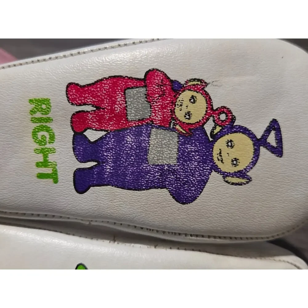 VTG 1999 Y2K Teletubbies White Infant Shoes Sz 4 Tinkie-Winkie Dipsy Lala Po